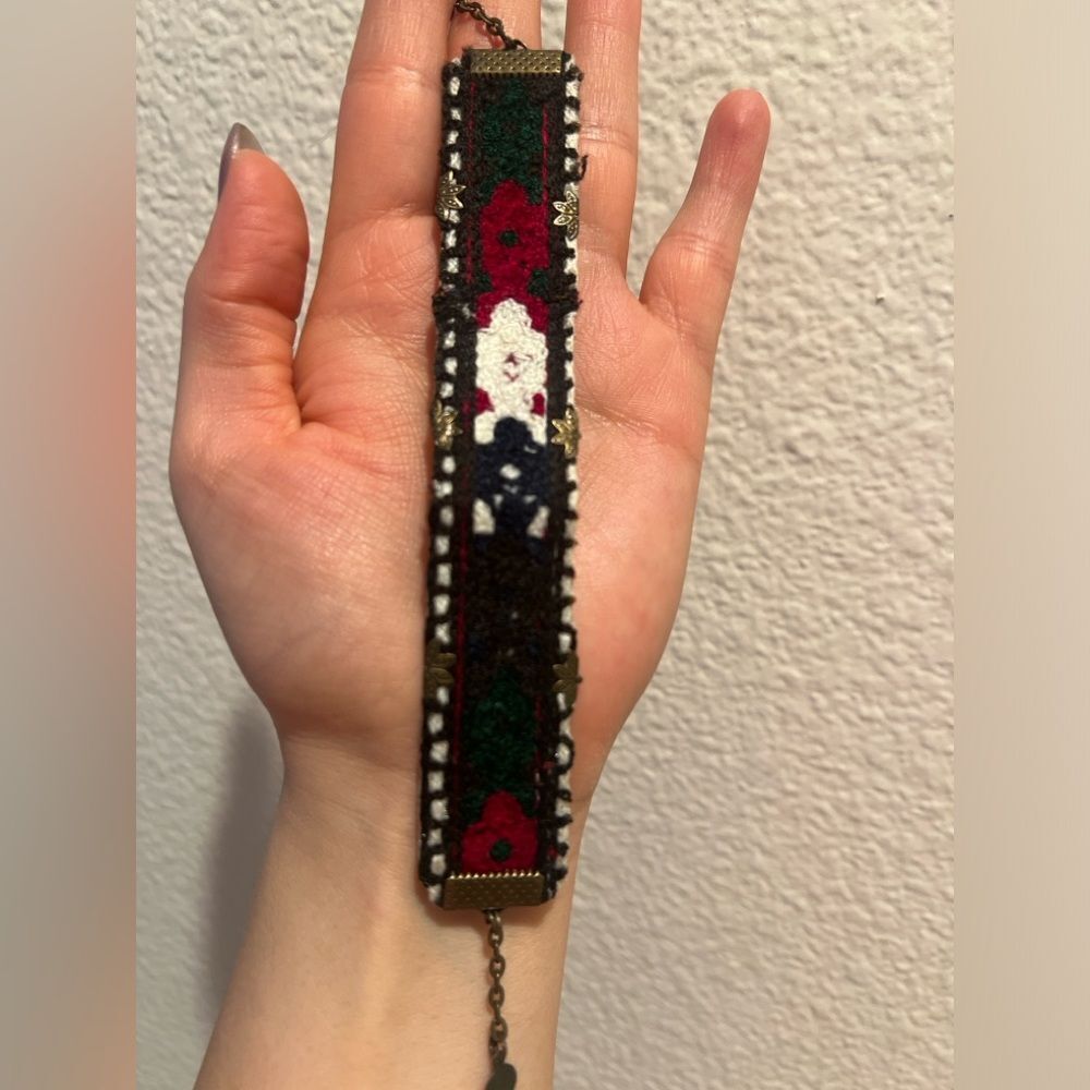Floral Patterned Woven Bracelet